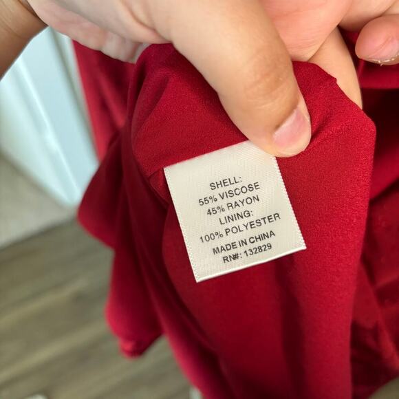 Tularosa Faith Mini Dress Deep Red Size S - Picture 7 of 7